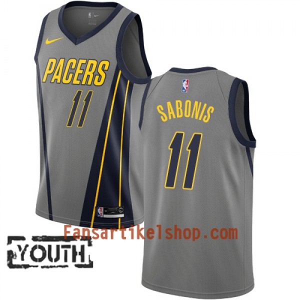 Indiana Pacers Trikot Domantas Sabonis 11 2018-19 Nike City Edition Grau Swingman - Kinder